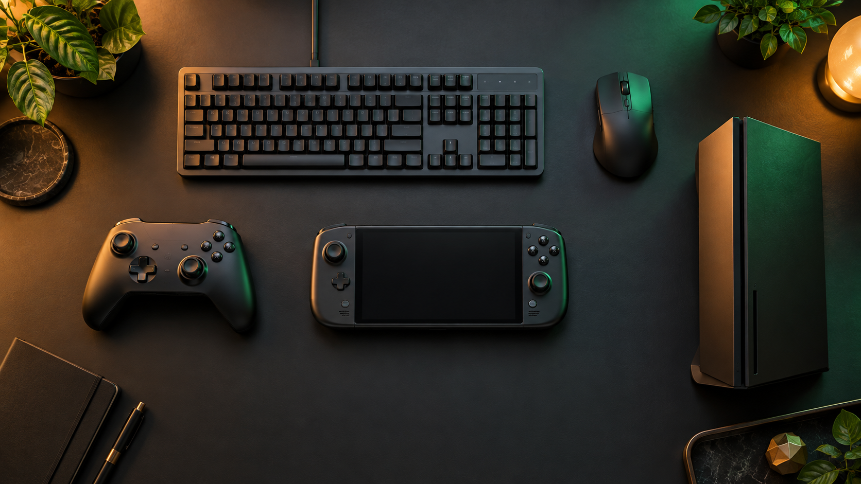 An original arrangement of generic PC, console and handheld gaming devices